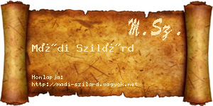 Mádi Szilárd névjegykártya