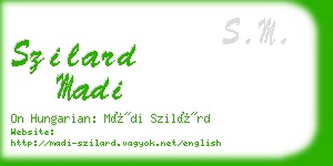 szilard madi business card